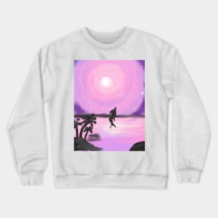 Palma, Diving Dolphin, and Sunset Themed Shirts Crewneck Sweatshirt